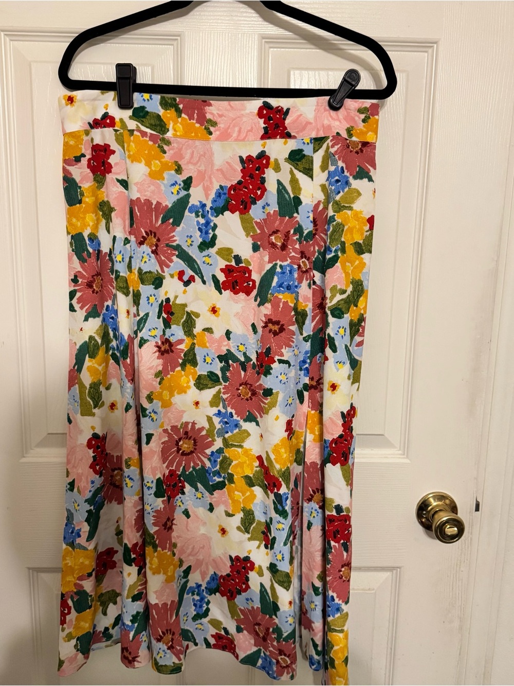 Sezane Tabata skirt in Pastel Flowers, size FR 44/ US 12